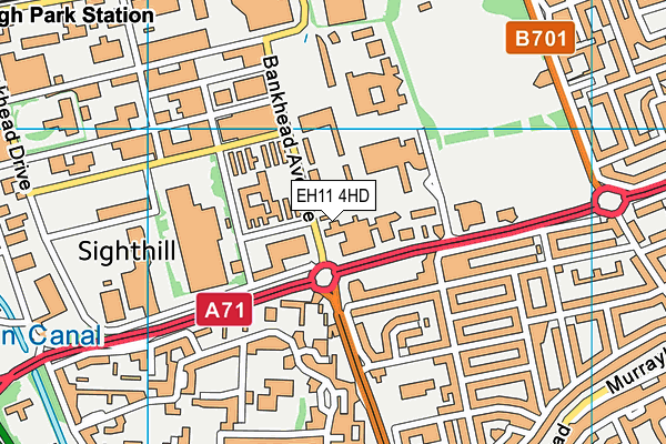 EH11 4HD map - OS VectorMap District (Ordnance Survey) EH11 4HD map - OS VectorMap District (Ordnance Survey)