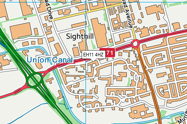 EH11 4HZ map - OS VectorMap District (Ordnance Survey) EH11 4HZ map - OS VectorMap District (Ordnance Survey)