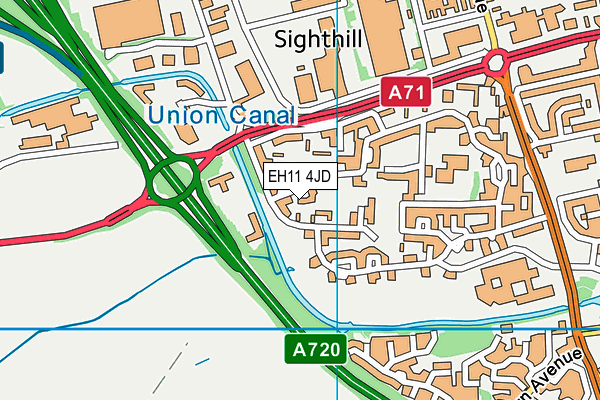 EH11 4JD map - OS VectorMap District (Ordnance Survey) EH11 4JD map - OS VectorMap District (Ordnance Survey)