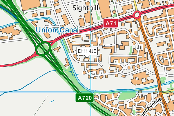 EH11 4JE map - OS VectorMap District (Ordnance Survey) EH11 4JE map - OS VectorMap District (Ordnance Survey)