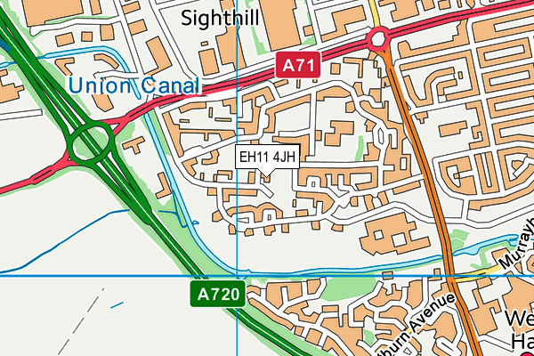 EH11 4JH map - OS VectorMap District (Ordnance Survey) EH11 4JH map - OS VectorMap District (Ordnance Survey)