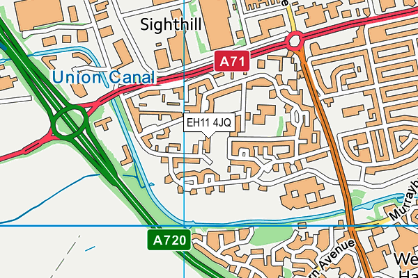 EH11 4JQ map - OS VectorMap District (Ordnance Survey) EH11 4JQ map - OS VectorMap District (Ordnance Survey)