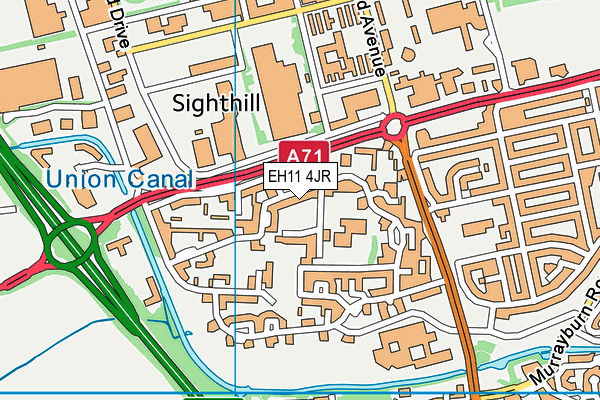 EH11 4JR map - OS VectorMap District (Ordnance Survey) EH11 4JR map - OS VectorMap District (Ordnance Survey)