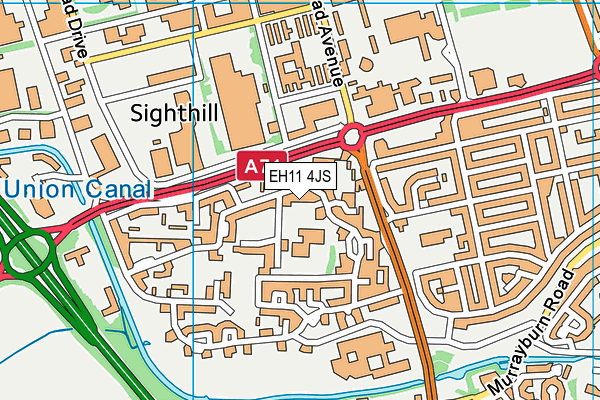 EH11 4JS map - OS VectorMap District (Ordnance Survey) EH11 4JS map - OS VectorMap District (Ordnance Survey)