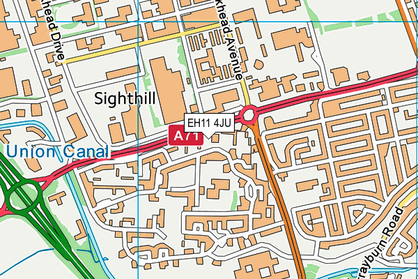 EH11 4JU map - OS VectorMap District (Ordnance Survey) EH11 4JU map - OS VectorMap District (Ordnance Survey)