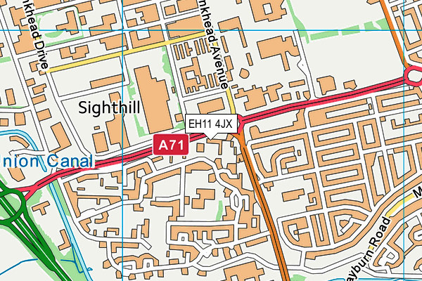 EH11 4JX map - OS VectorMap District (Ordnance Survey) EH11 4JX map - OS VectorMap District (Ordnance Survey)