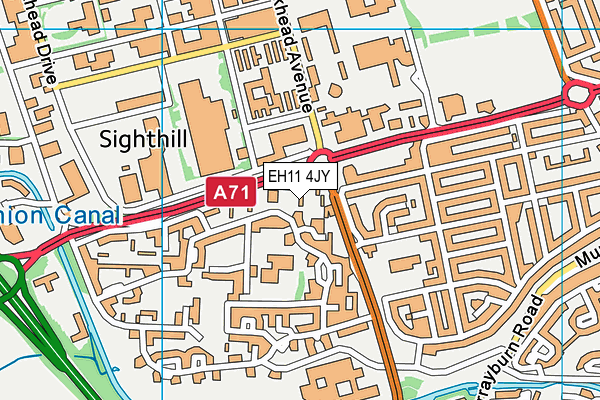 EH11 4JY map - OS VectorMap District (Ordnance Survey) EH11 4JY map - OS VectorMap District (Ordnance Survey)
