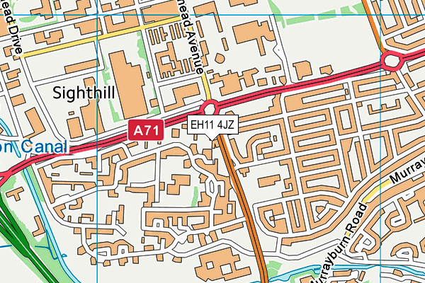 EH11 4JZ map - OS VectorMap District (Ordnance Survey) EH11 4JZ map - OS VectorMap District (Ordnance Survey)