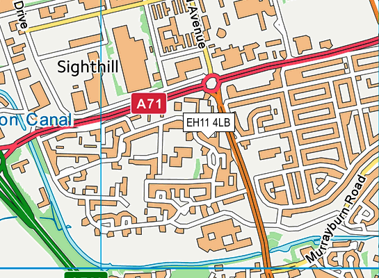EH11 4LB map - OS VectorMap District (Ordnance Survey) EH11 4LB map - OS VectorMap District (Ordnance Survey)