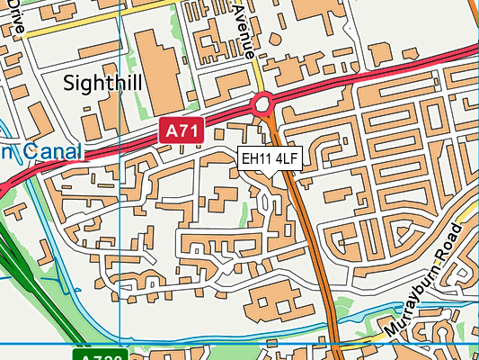 EH11 4LF map - OS VectorMap District (Ordnance Survey) EH11 4LF map - OS VectorMap District (Ordnance Survey)