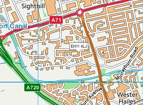 EH11 4LJ map - OS VectorMap District (Ordnance Survey) EH11 4LJ map - OS VectorMap District (Ordnance Survey)