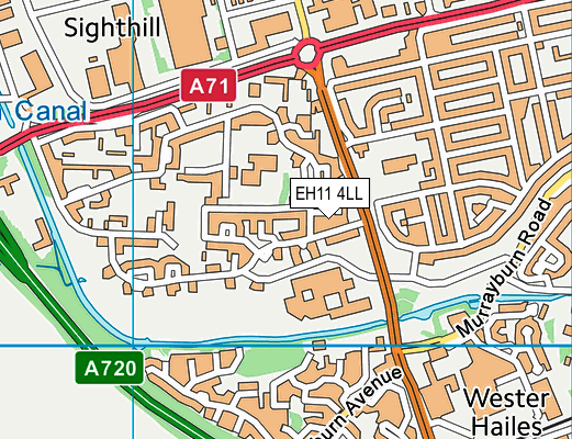 EH11 4LL map - OS VectorMap District (Ordnance Survey) EH11 4LL map - OS VectorMap District (Ordnance Survey)