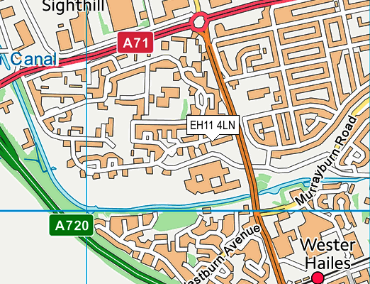 EH11 4LN map - OS VectorMap District (Ordnance Survey) EH11 4LN map - OS VectorMap District (Ordnance Survey)