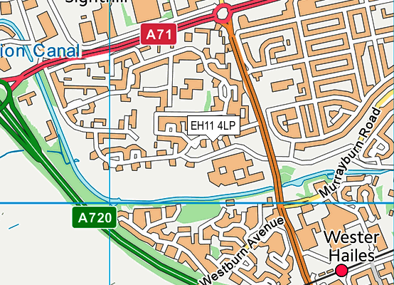 EH11 4LP map - OS VectorMap District (Ordnance Survey)