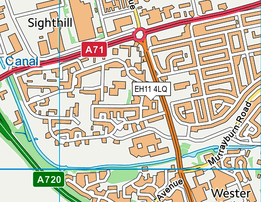 EH11 4LQ map - OS VectorMap District (Ordnance Survey) EH11 4LQ map - OS VectorMap District (Ordnance Survey)