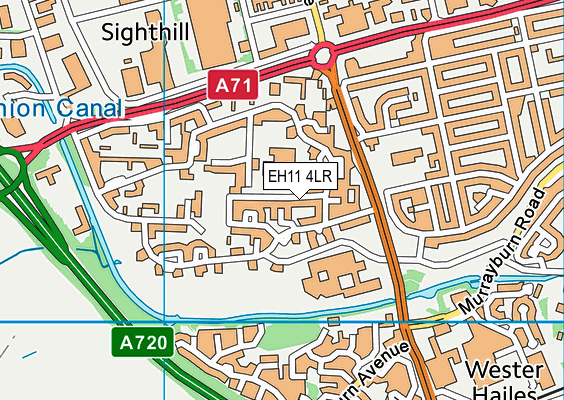 EH11 4LR map - OS VectorMap District (Ordnance Survey) EH11 4LR map - OS VectorMap District (Ordnance Survey)