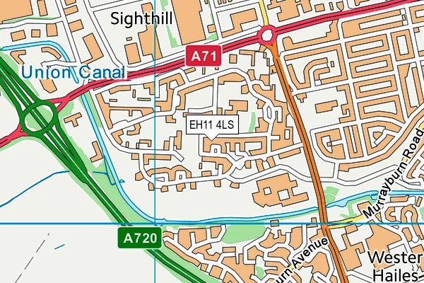 EH11 4LS map - OS VectorMap District (Ordnance Survey)