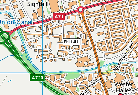 EH11 4LU map - OS VectorMap District (Ordnance Survey) EH11 4LU map - OS VectorMap District (Ordnance Survey)