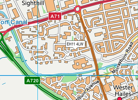 EH11 4LW map - OS VectorMap District (Ordnance Survey) EH11 4LW map - OS VectorMap District (Ordnance Survey)