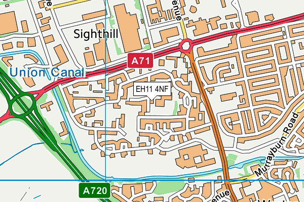 EH11 4NF map - OS VectorMap District (Ordnance Survey) EH11 4NF map - OS VectorMap District (Ordnance Survey)