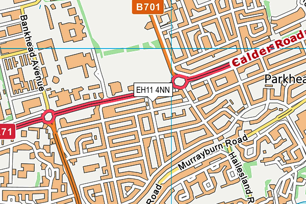 EH11 4NN map - OS VectorMap District (Ordnance Survey)