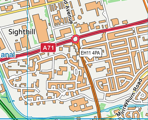 EH11 4PA map - OS VectorMap District (Ordnance Survey) EH11 4PA map - OS VectorMap District (Ordnance Survey)