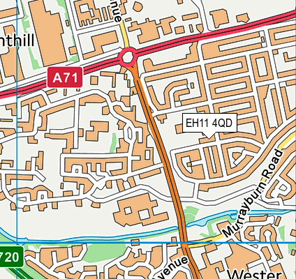 EH11 4QD map - OS VectorMap District (Ordnance Survey) EH11 4QD map - OS VectorMap District (Ordnance Survey)