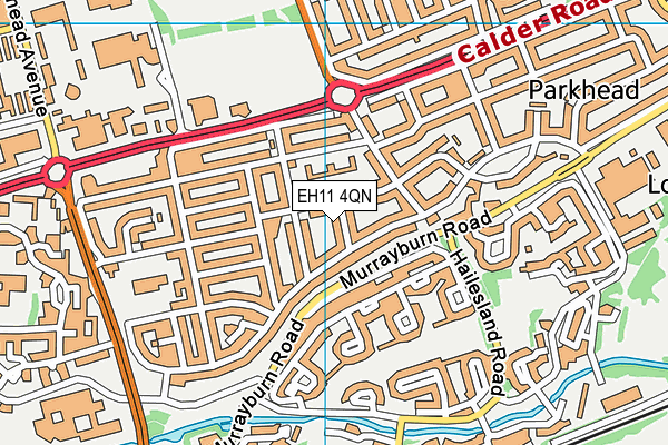EH11 4QN map - OS VectorMap District (Ordnance Survey)