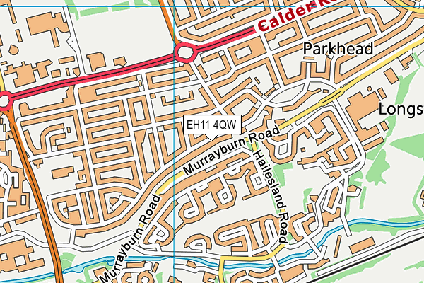 EH11 4QW map - OS VectorMap District (Ordnance Survey) EH11 4QW map - OS VectorMap District (Ordnance Survey)