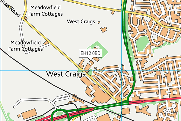 EH12 0BD map - OS VectorMap District (Ordnance Survey)