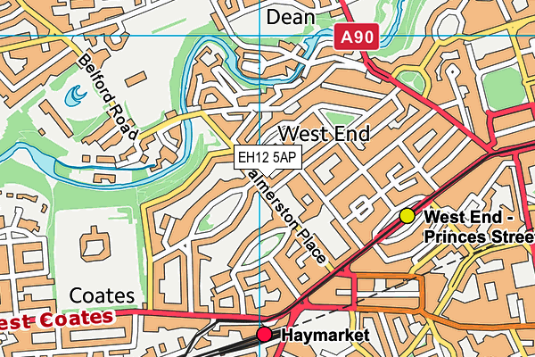 EH12 5AP map - OS VectorMap District (Ordnance Survey) EH12 5AP map - OS VectorMap District (Ordnance Survey)