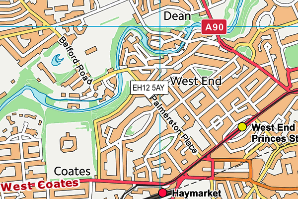 EH12 5AY map - OS VectorMap District (Ordnance Survey) EH12 5AY map - OS VectorMap District (Ordnance Survey)