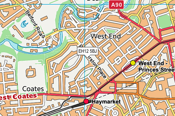 EH12 5BJ map - OS VectorMap District (Ordnance Survey) EH12 5BJ map - OS VectorMap District (Ordnance Survey)