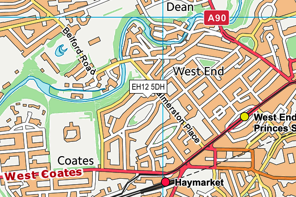 EH12 5DH map - OS VectorMap District (Ordnance Survey) EH12 5DH map - OS VectorMap District (Ordnance Survey)