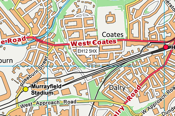 EH12 5HX map - OS VectorMap District (Ordnance Survey) EH12 5HX map - OS VectorMap District (Ordnance Survey)