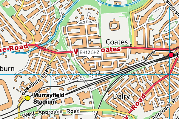 EH12 5HZ map - OS VectorMap District (Ordnance Survey) EH12 5HZ map - OS VectorMap District (Ordnance Survey)