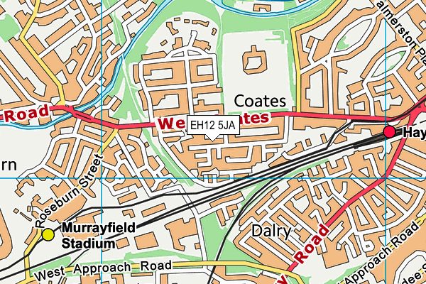 EH12 5JA map - OS VectorMap District (Ordnance Survey) EH12 5JA map - OS VectorMap District (Ordnance Survey)