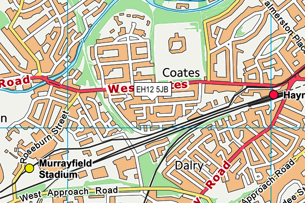 EH12 5JB map - OS VectorMap District (Ordnance Survey) EH12 5JB map - OS VectorMap District (Ordnance Survey)