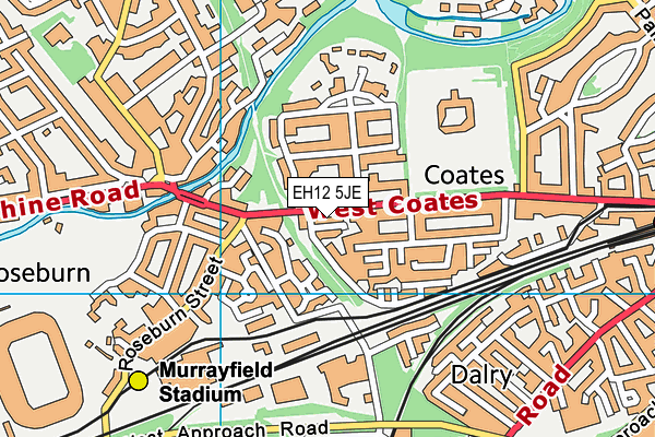 EH12 5JE map - OS VectorMap District (Ordnance Survey) EH12 5JE map - OS VectorMap District (Ordnance Survey)