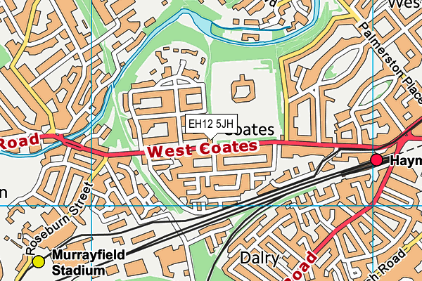 EH12 5JH map - OS VectorMap District (Ordnance Survey) EH12 5JH map - OS VectorMap District (Ordnance Survey)