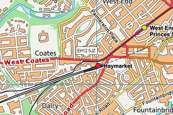 EH12 5JZ map - OS VectorMap District (Ordnance Survey) EH12 5JZ map - OS VectorMap District (Ordnance Survey)