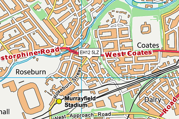 EH12 5LZ map - OS VectorMap District (Ordnance Survey) EH12 5LZ map - OS VectorMap District (Ordnance Survey)