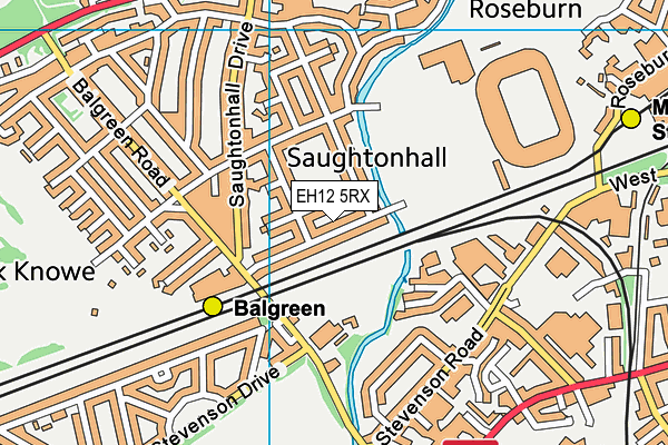 EH12 5RX map - OS VectorMap District (Ordnance Survey)