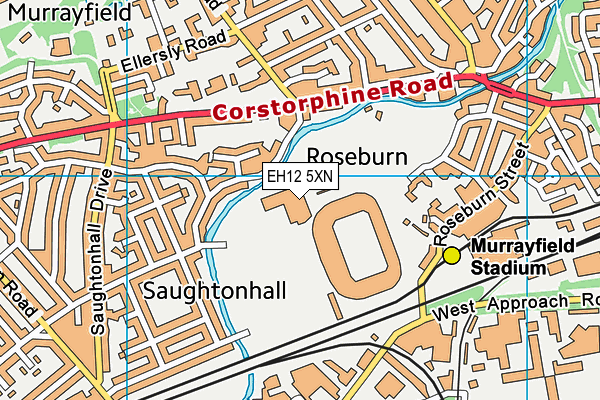 EH12 5XN map - OS VectorMap District (Ordnance Survey) EH12 5XN map - OS VectorMap District (Ordnance Survey)