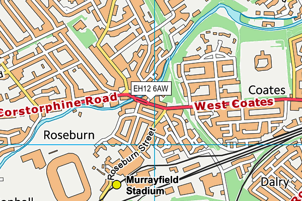 EH12 6AW map - OS VectorMap District (Ordnance Survey) EH12 6AW map - OS VectorMap District (Ordnance Survey)