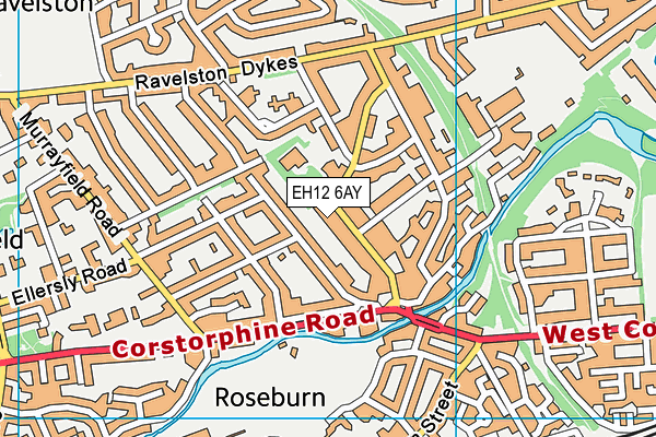 EH12 6AY map - OS VectorMap District (Ordnance Survey) EH12 6AY map - OS VectorMap District (Ordnance Survey)