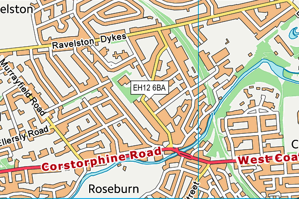 EH12 6BA map - OS VectorMap District (Ordnance Survey) EH12 6BA map - OS VectorMap District (Ordnance Survey)