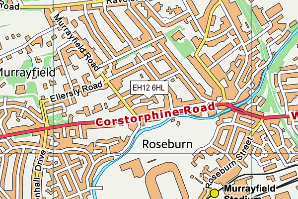 EH12 6HL map - OS VectorMap District (Ordnance Survey)