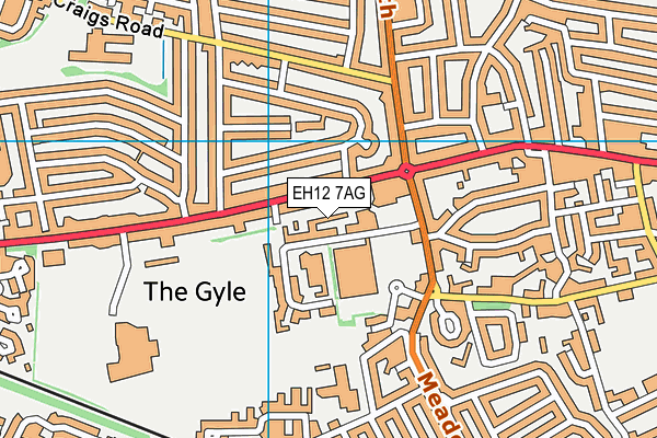 EH12 7AG map - OS VectorMap District (Ordnance Survey) EH12 7AG map - OS VectorMap District (Ordnance Survey)