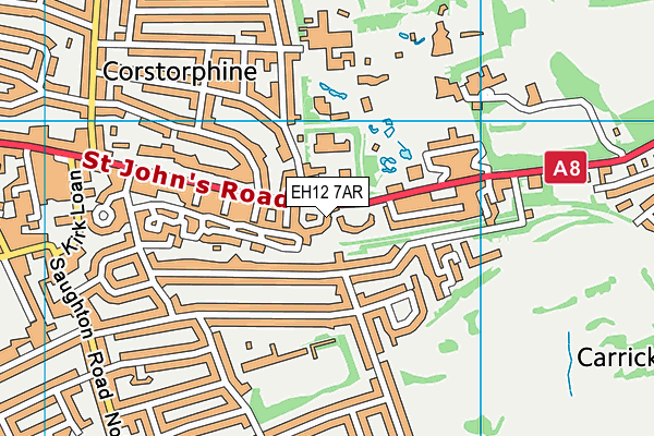 EH12 7AR map - OS VectorMap District (Ordnance Survey) EH12 7AR map - OS VectorMap District (Ordnance Survey)